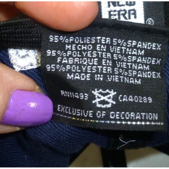 Dallas Cowboys New Era NFL Cap With Star Logo & Embroidered Back Text Navy/White - Picture 8 of 8